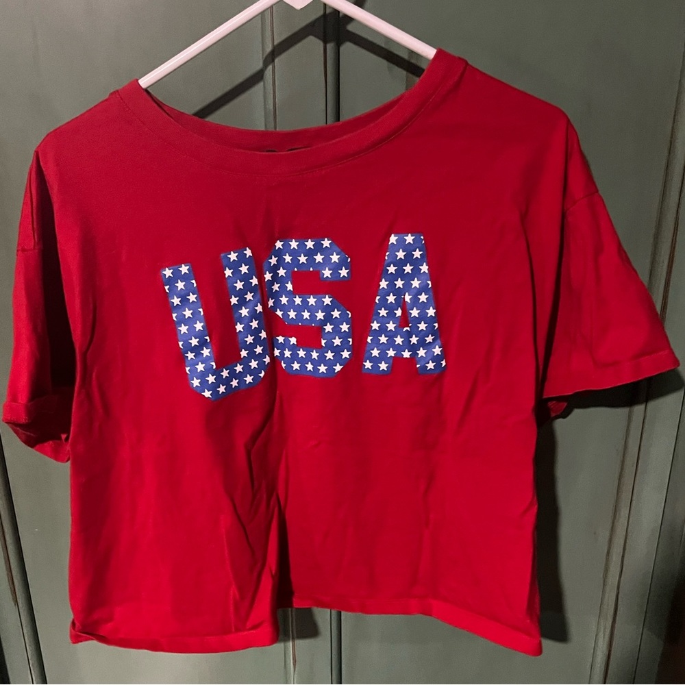 USA Cropped T-shirt Forever 21 size 3x